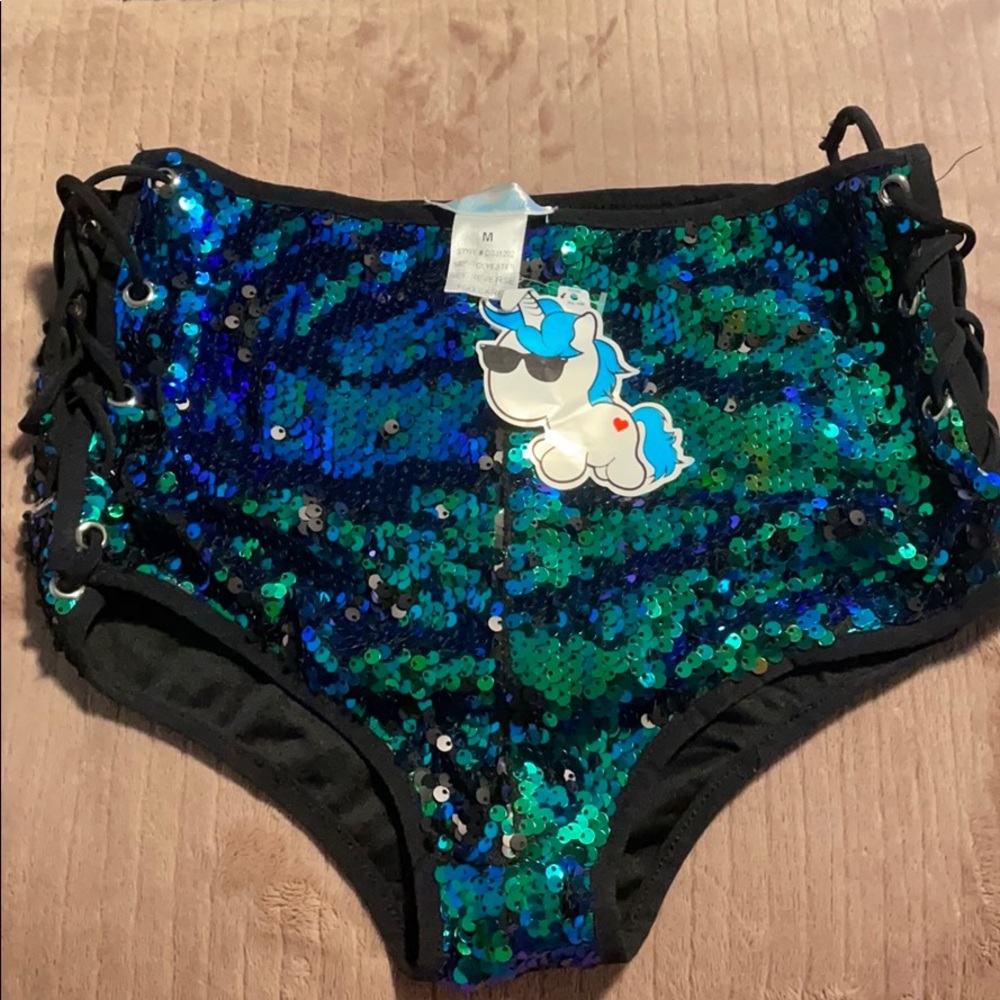 Iheartraves sequin booty shorts